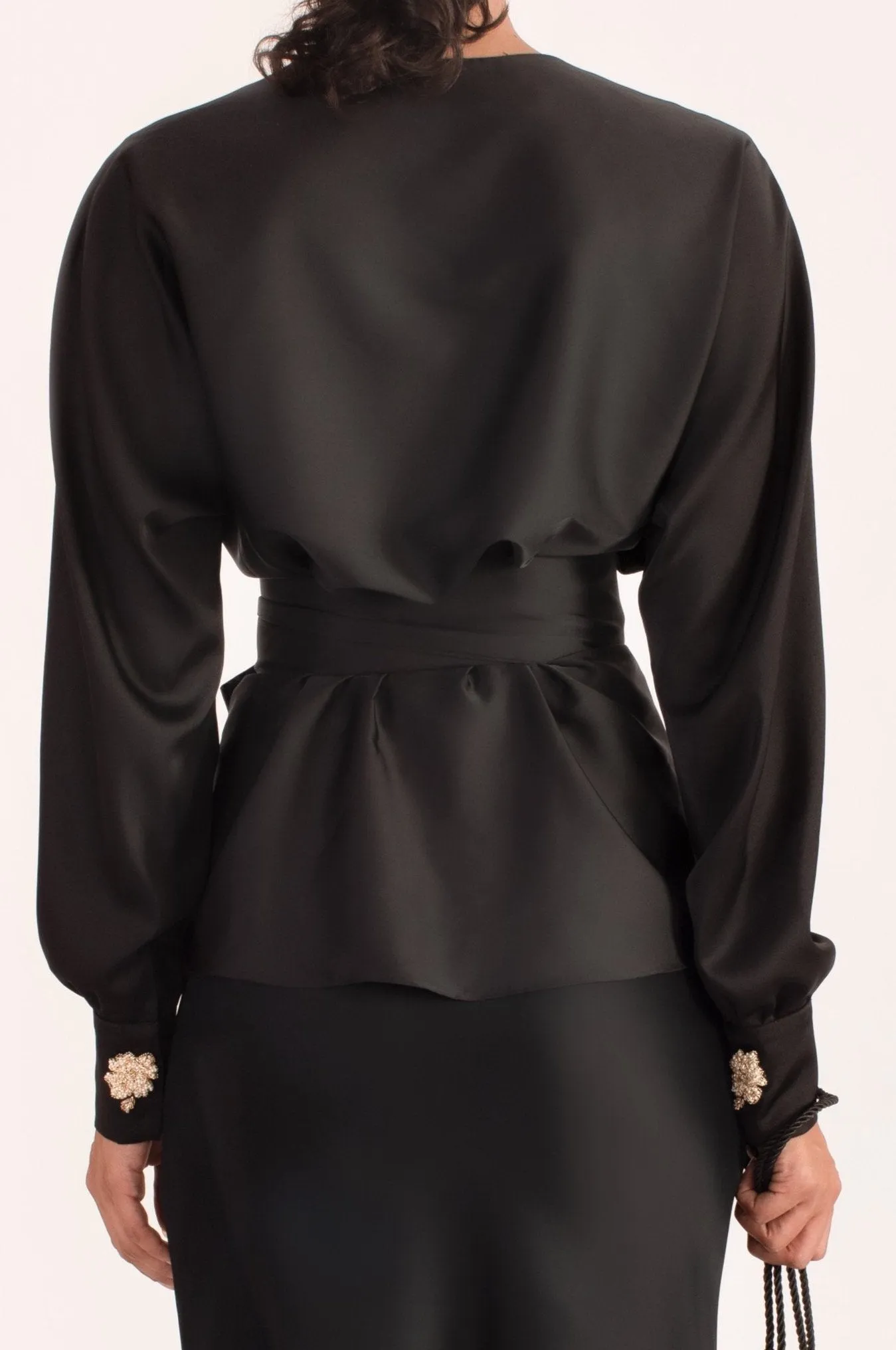 Rosa Wrap blouse -Black