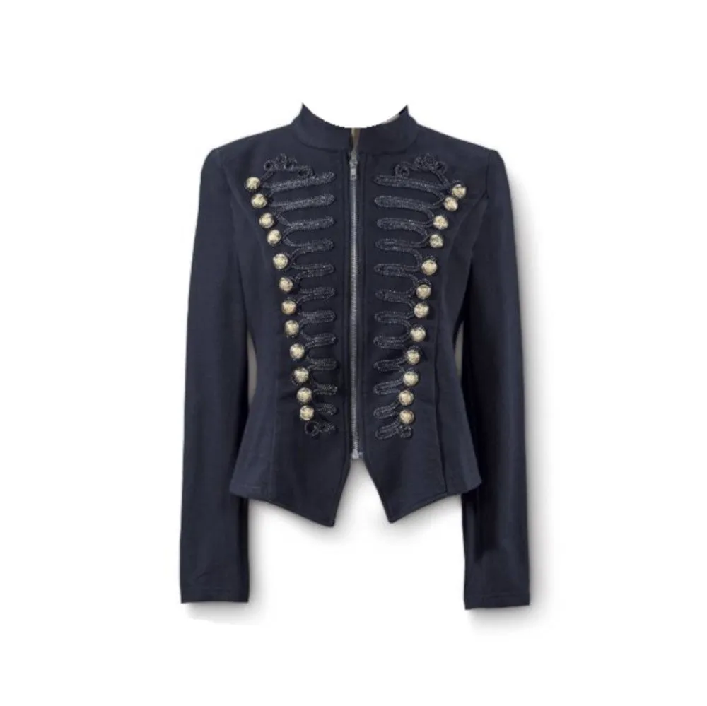 Short Navy Military Jacket