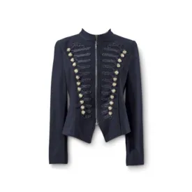 Short Navy Military Jacket