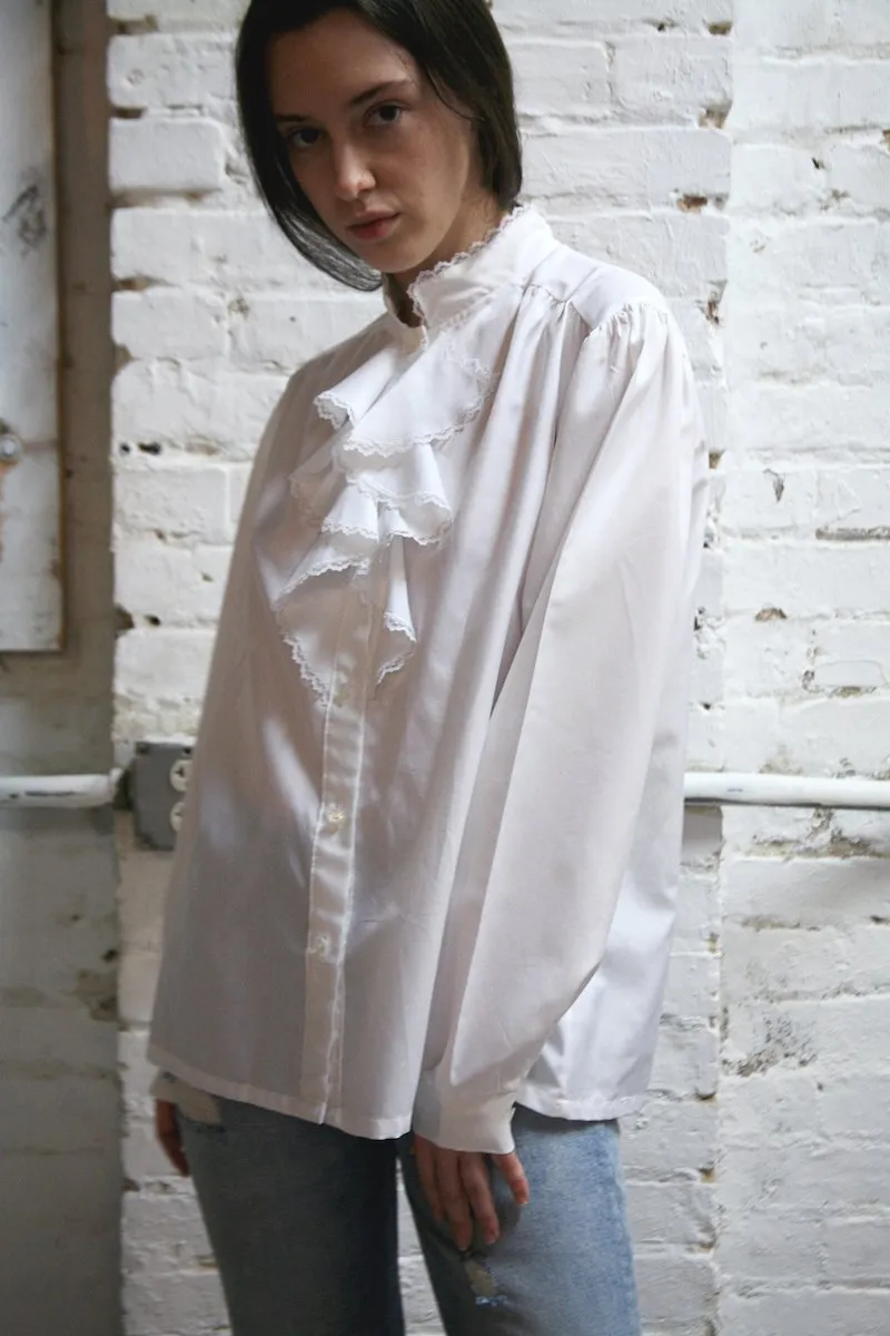 The White Shirt Collection, Vintage Jabot Ruffle Shirt