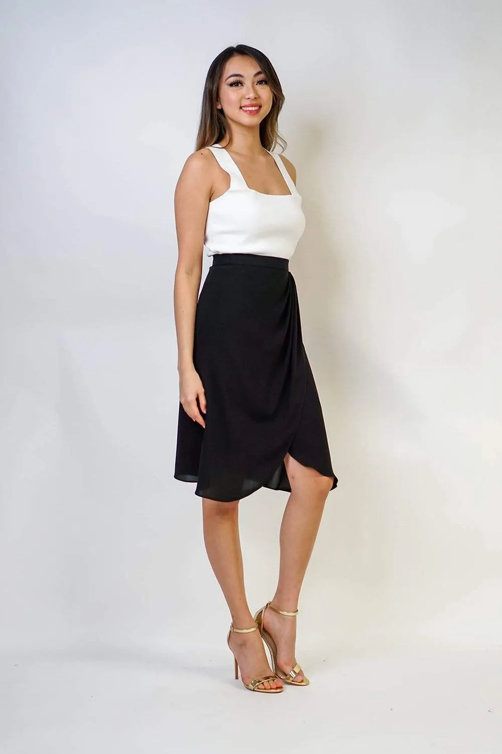 Trixie Knee Skirt Black