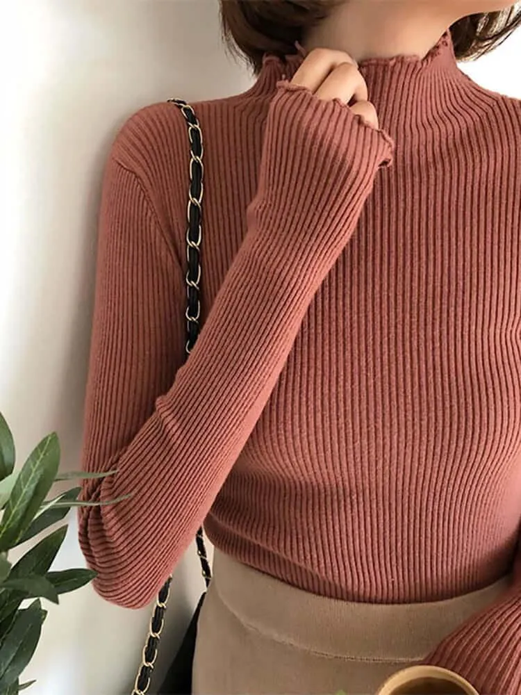 Turtleneck Women's Knitted Sweater