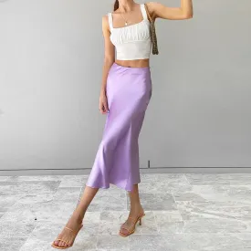 Vivian Silk High Waist Skirt