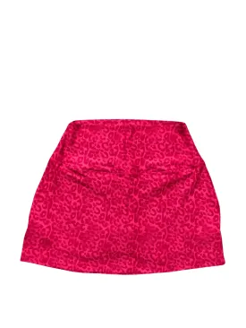 Wear It To Heart Neon Pink Cheetah High Waist Skort