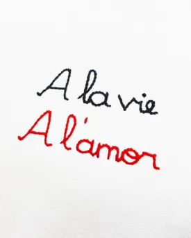 White Organic Cotton T-Shirt | A la vie à l’amor