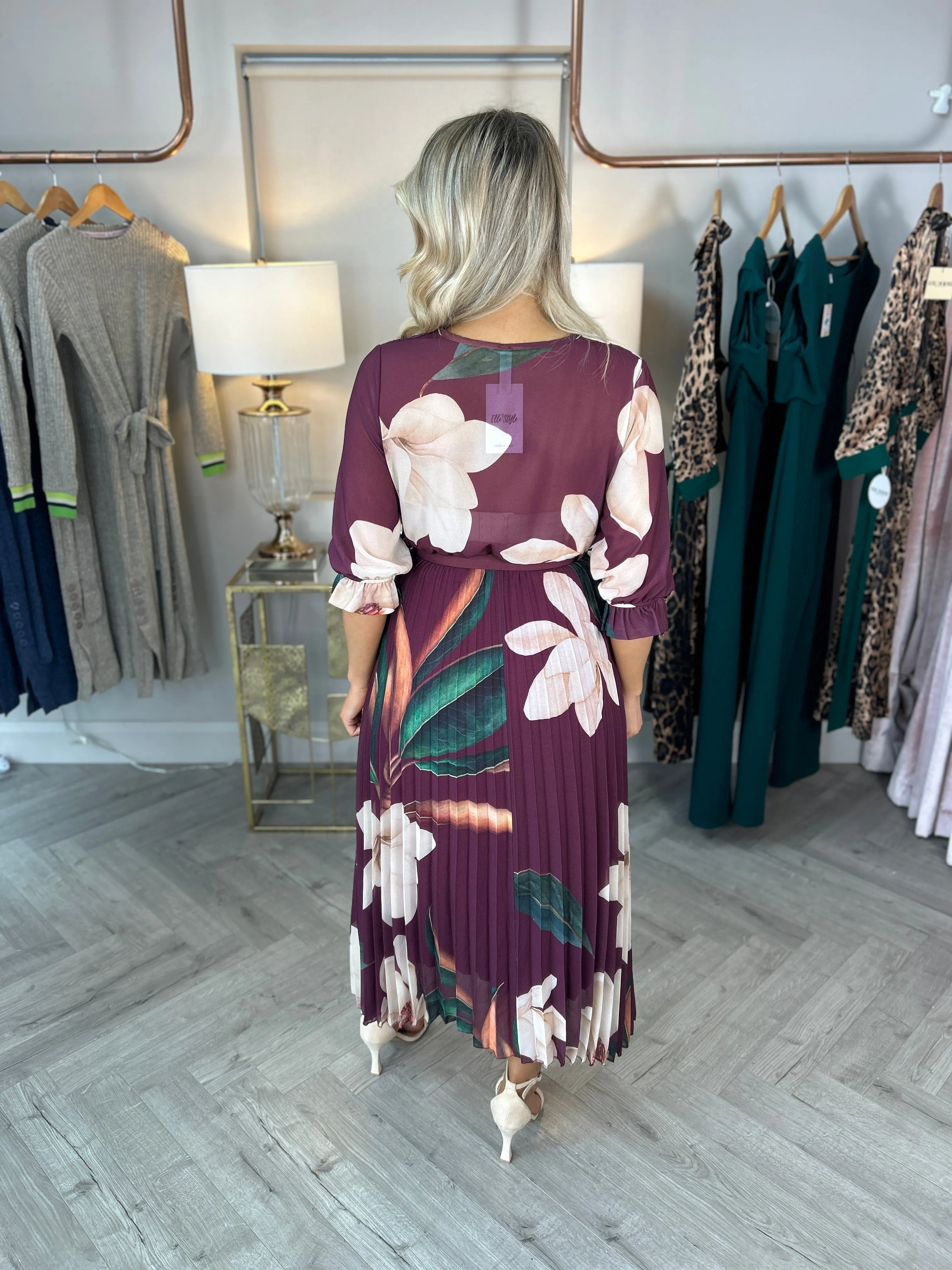 Wine Nina Dress