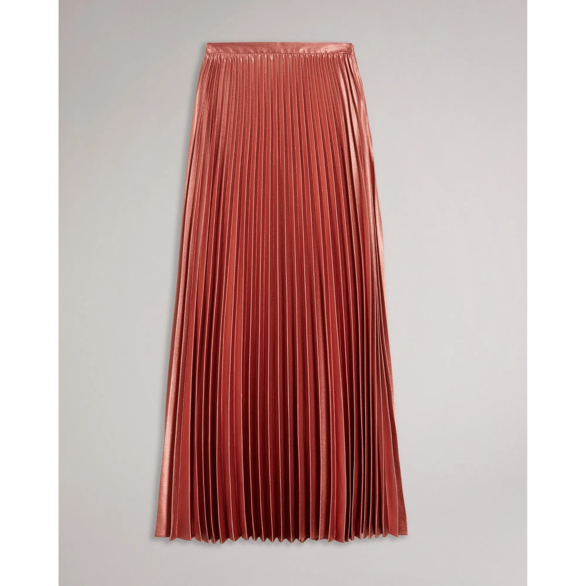 Women Beninn-Pleated Satin Maxi Skirt - Pl-Pink