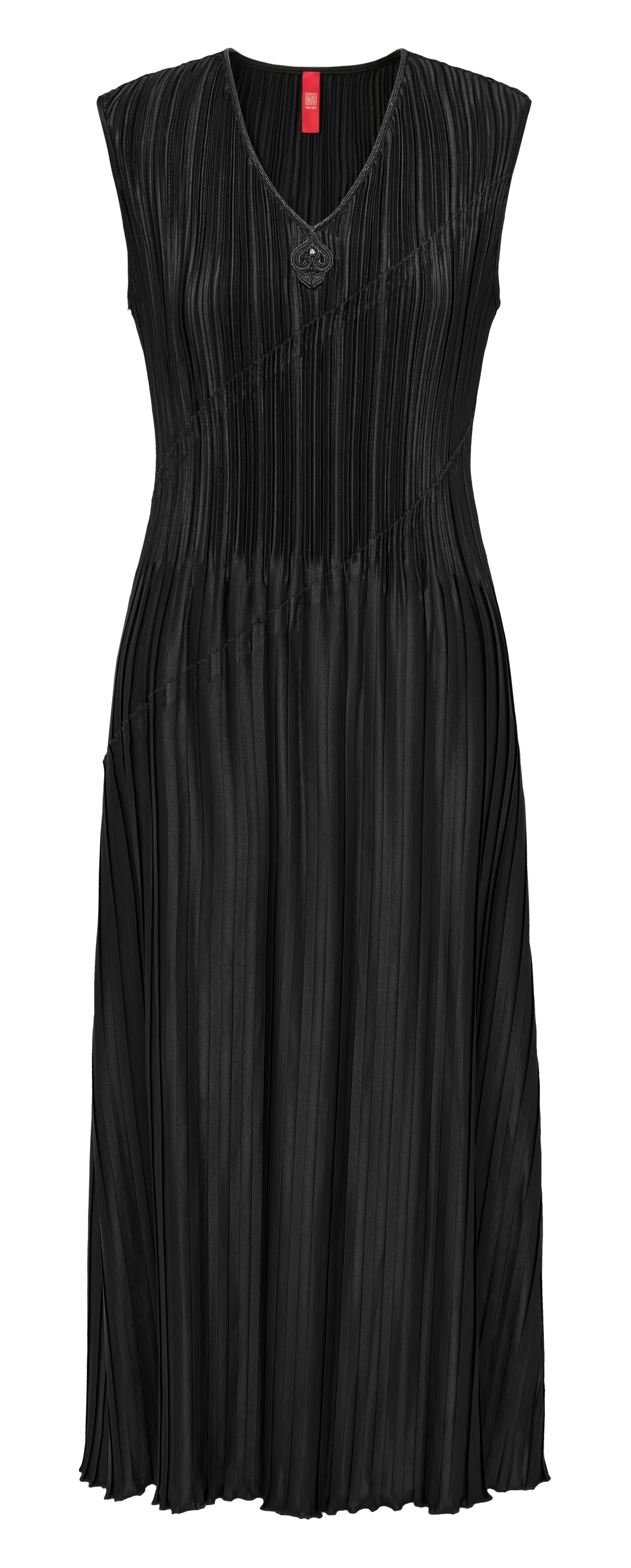 YAYING Pleated Waist-Cinched Dress