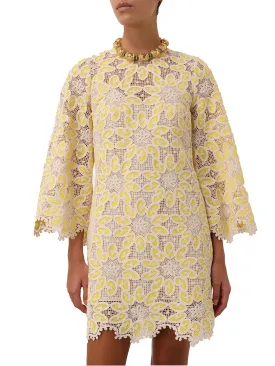 Zimmermann Golden Lace Mini Dress