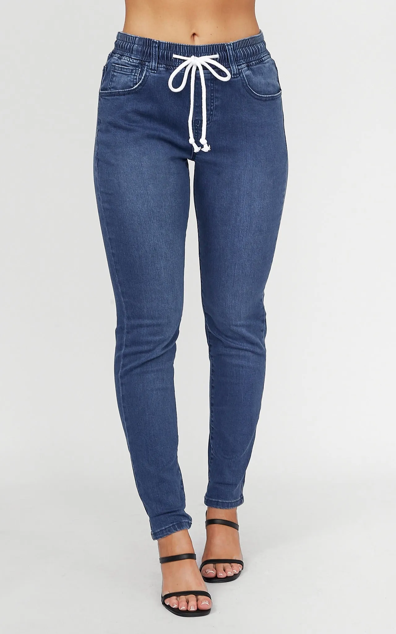 Zoey Joggers - Mid Blue